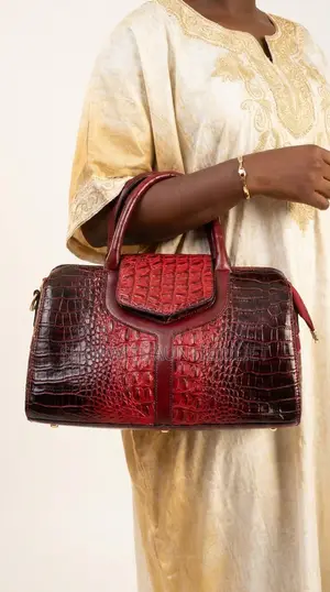 The Crimson Croc Handbag