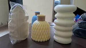 3 Pieces Set White Plastic Decorative Flower Vase