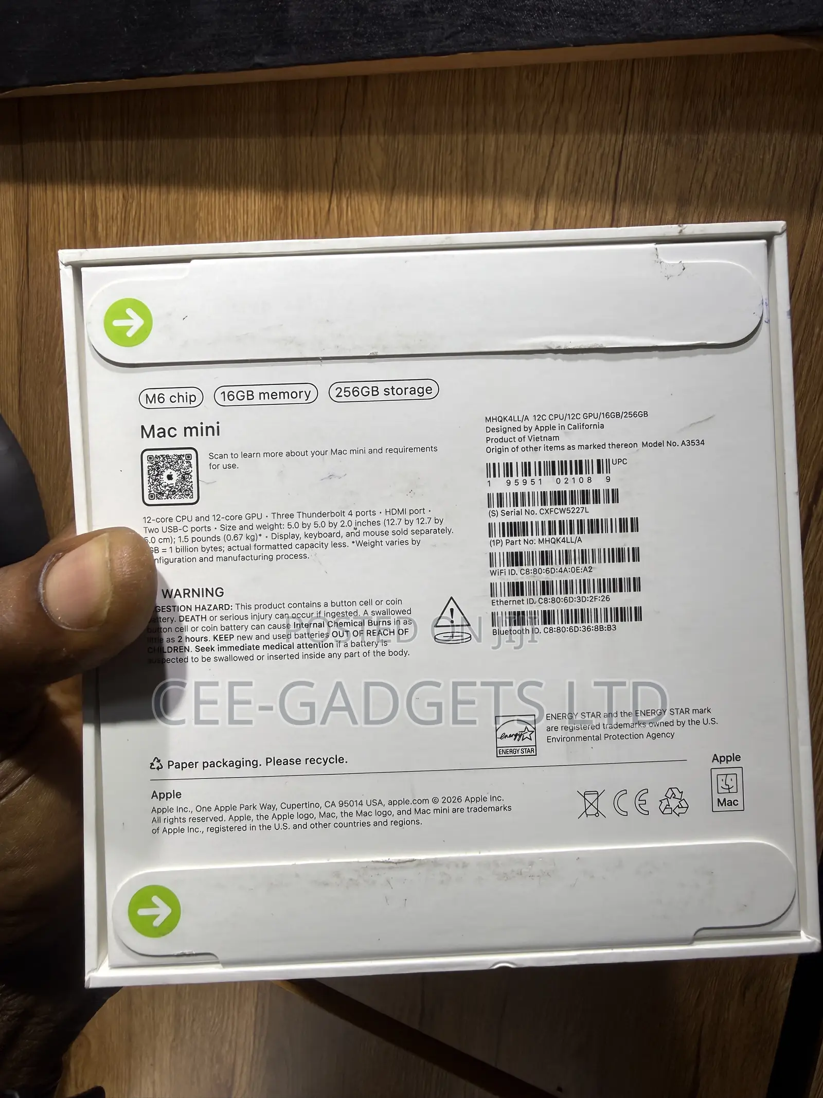 New Desktop Computer Apple 16GB SSD 256GB