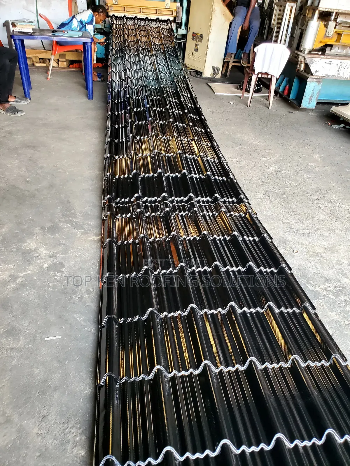 Buy 0.55(A)mm Black Steptiles Roofing Sheets