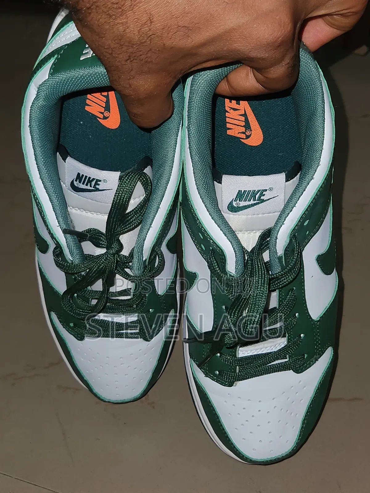 Original Nike Dunk Low Retro Varsity Green, US Pre-Owned Sneakers