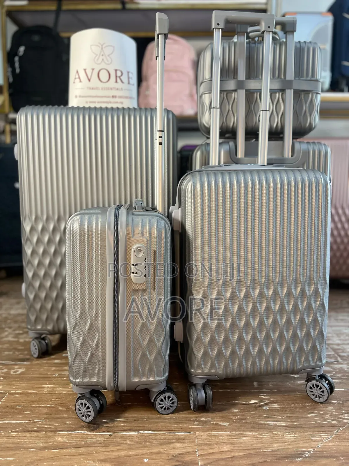 Silver Rubber Luggage