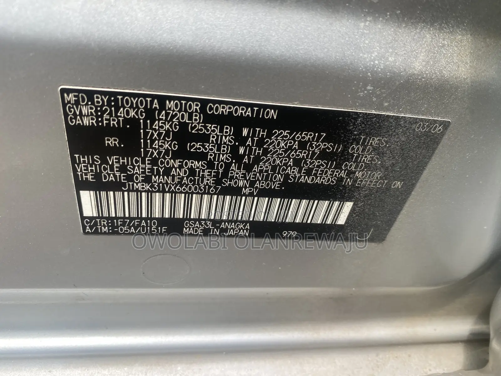 Toyota RAV4 2008 Silver