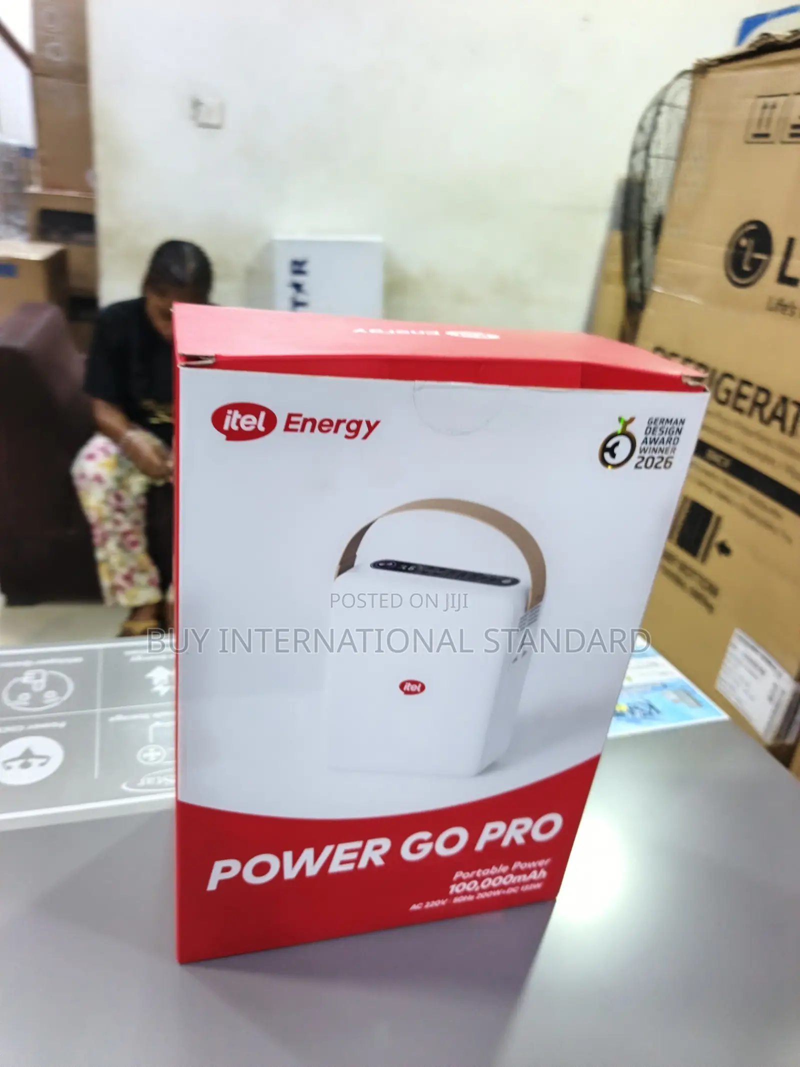 Itel PowerGo Pro IESS-320ACT Space-Saving Rechargeable Power Station