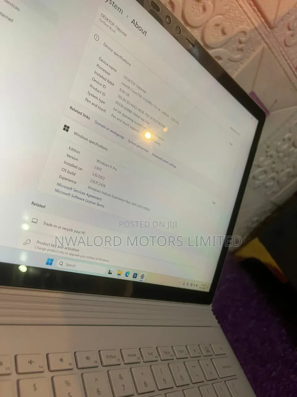 Laptop Microsoft Surface Book 8GB Intel Core i5 SSD 128GB