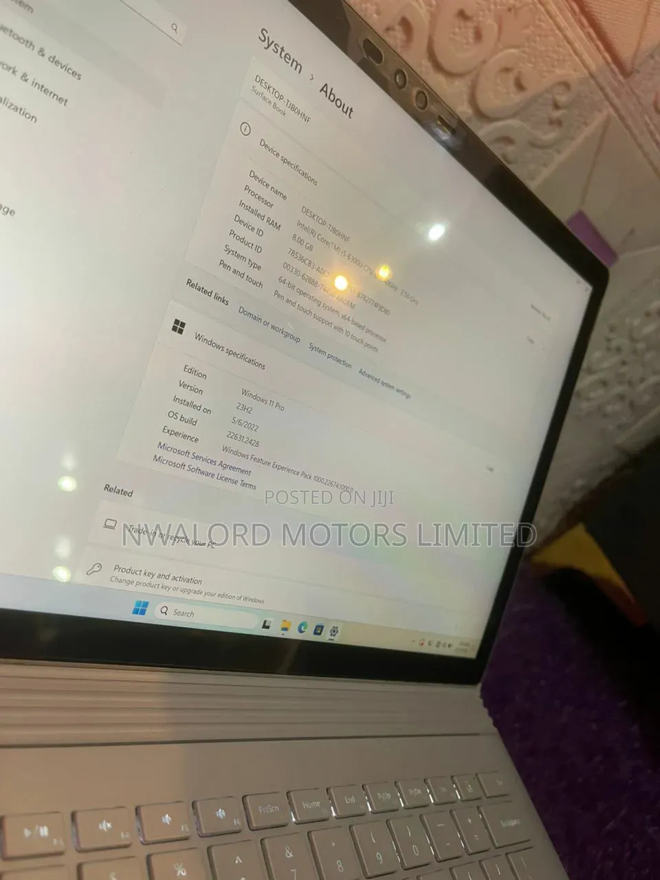 Laptop Microsoft Surface Book 8GB Intel Core i5 SSD 128GB