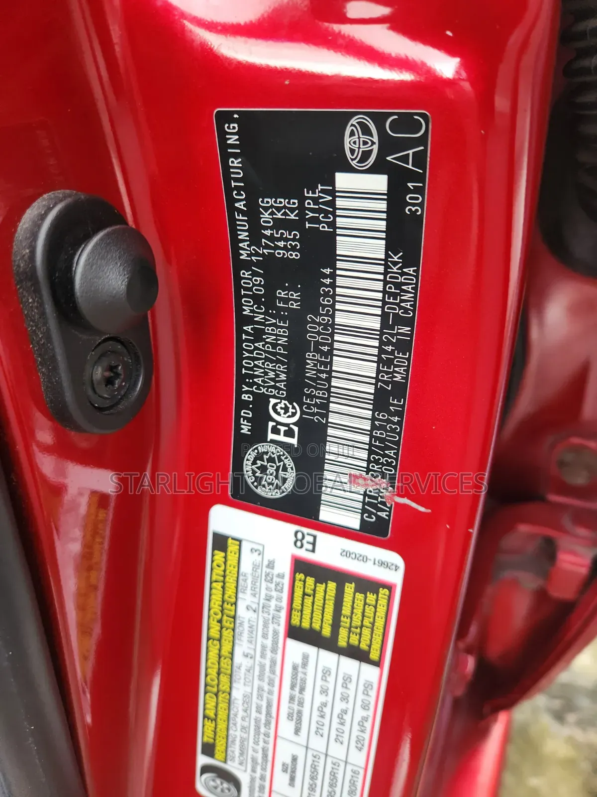 Toyota Corolla 2013 Red
