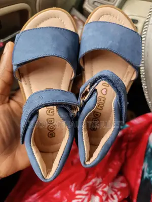 Blue Paw Print Sandals for Little Ones