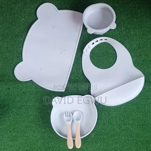 Silicone Baby Plate and Spoon Set.