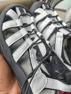 White & Black Sport Sandals