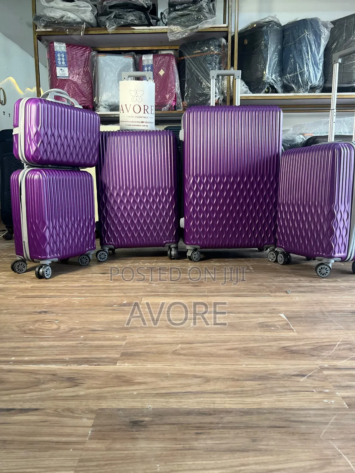 Purple Rubber Luggage