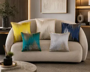 Art Deco/Abstract Metallic Yarn Throw Pillows