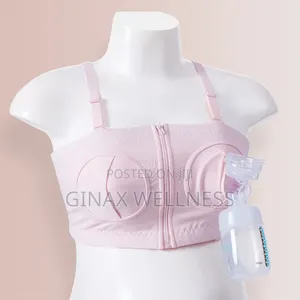 Hands-Free Breast Pump Bra With Single Zipper for Breastfeeding Moms