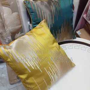 Art Deco/Abstract Metallic Yarn Throw Pillows