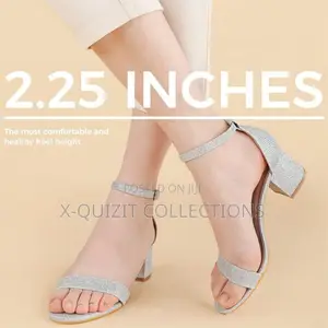 Silver Chunky Heel Sandal