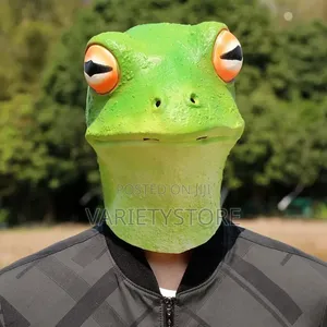 Halloween Cosplay Latex Frog Face Mask