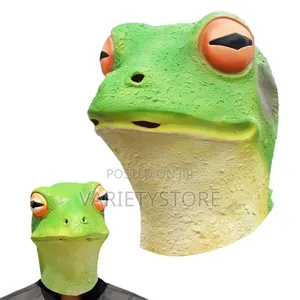 Halloween Cosplay Latex Frog Face Mask
