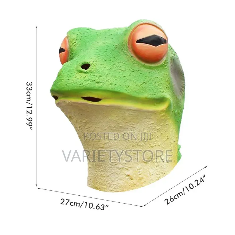 Halloween Cosplay Latex Frog Face Mask