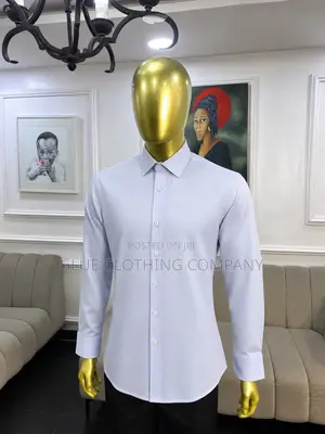 Sky Blue Twill Dress Shirt