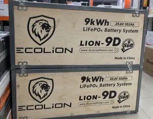 9D 9kWh 25.6V 352Ah Lithium LiFePO4 Battery Ecolion