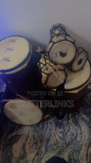 Traditional African Drum 6 Set/Conga,Akuba and Omele Bata