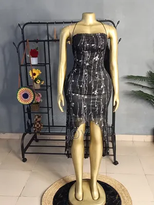 Midnight Floral Mesh Midi Dress