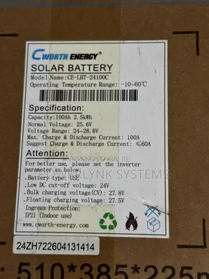 CWORTH 2.5kwh Lithium Battery 12v