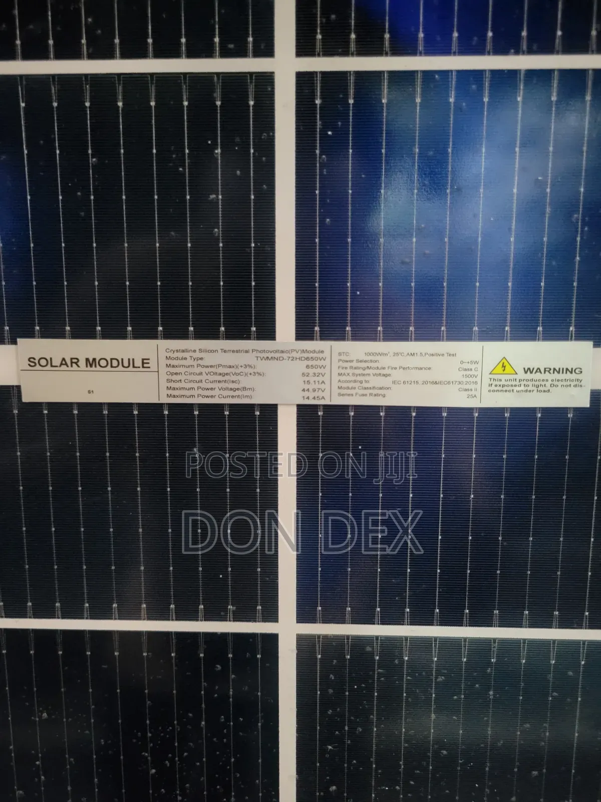 650watts All Black Solar Module Panel