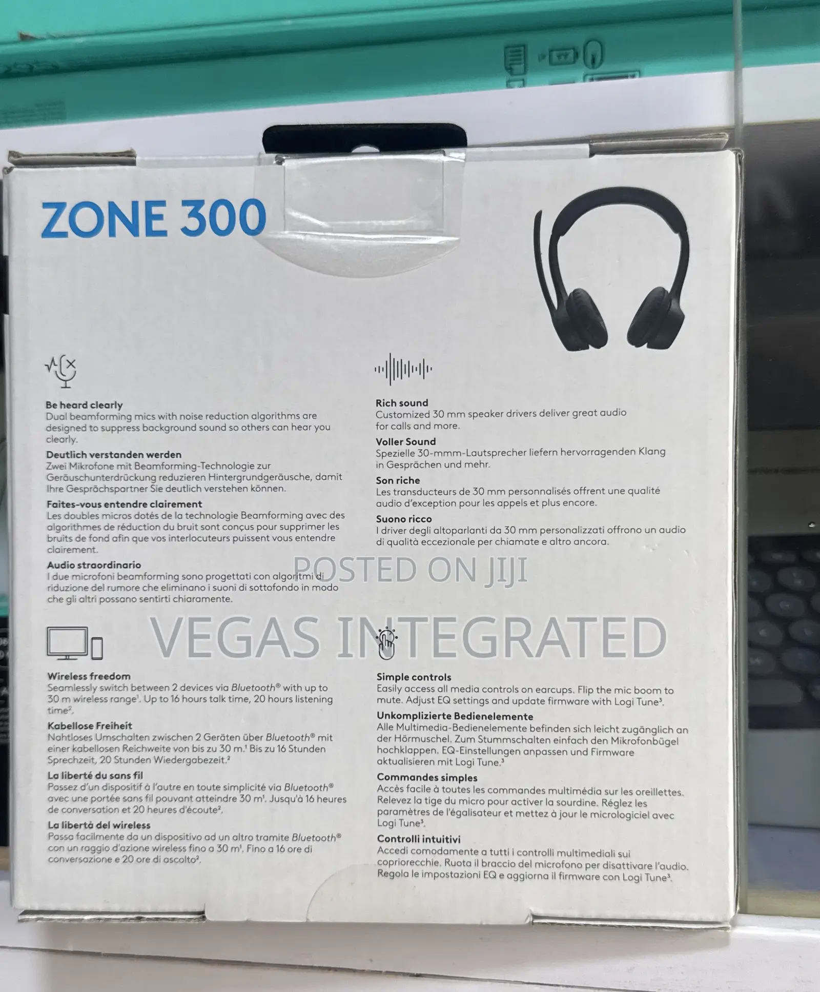 Logitech Zone 300 Lightweight, Wireless Bluetooth Headset