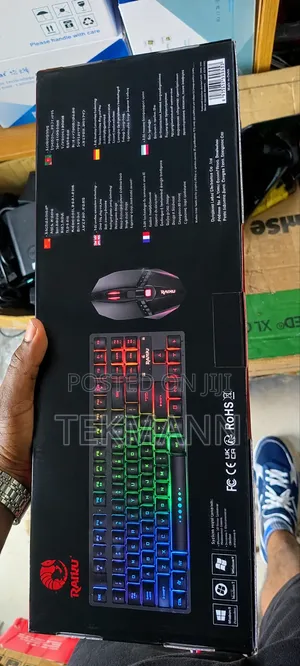 RAIKU R905 Wireless Gaming Keyboard and Mouse Combo RGB Backlit