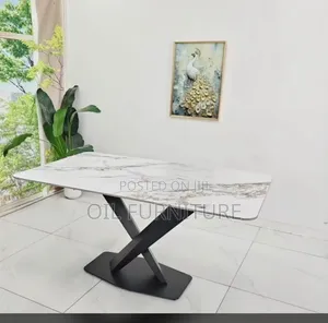 Brand New Modern Sintered Stone Dining Table (X-Base)