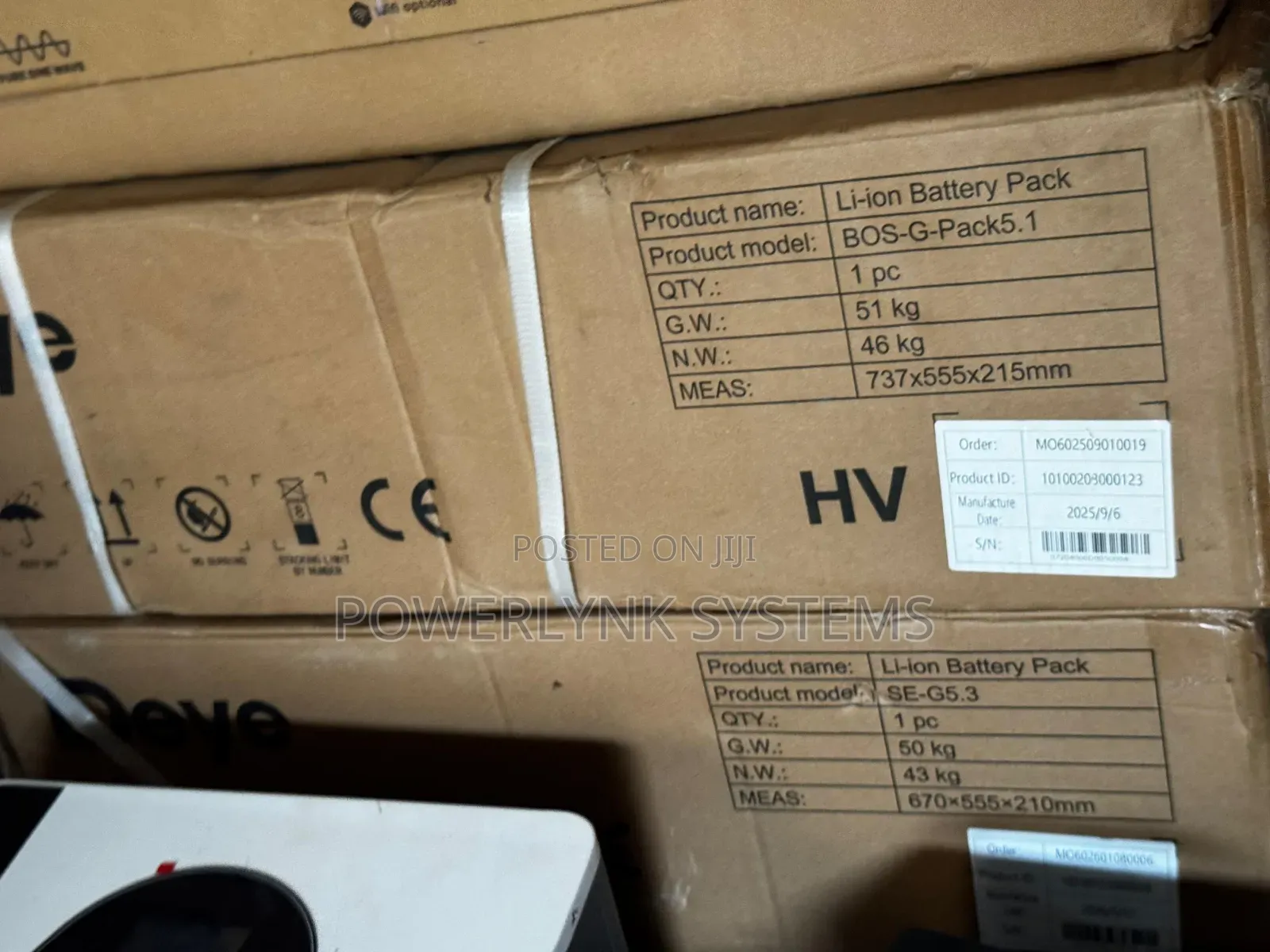 Deye Bos G 5.1kwh H/v Stackable Battery