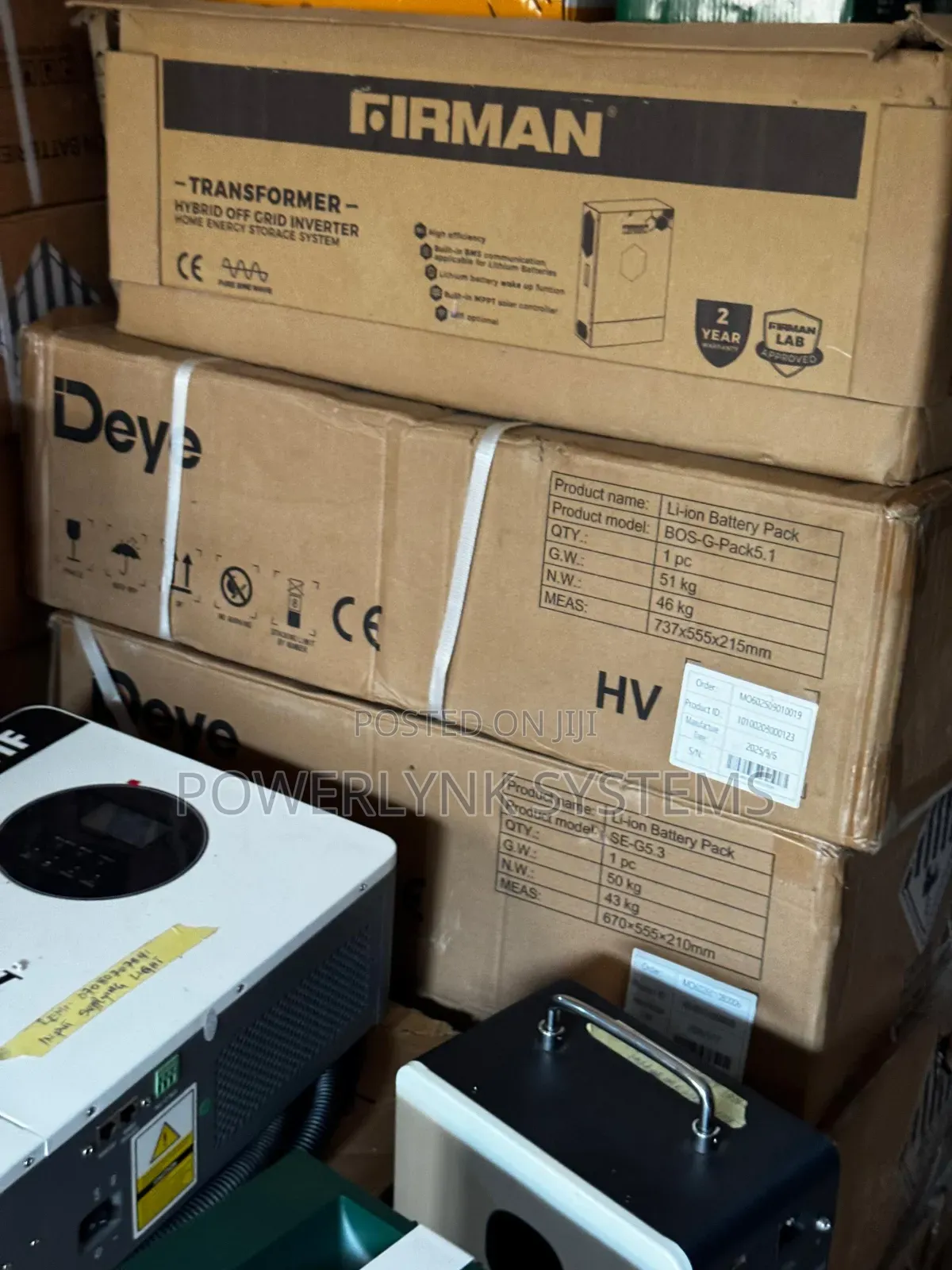 Deye Bos G 5.1kwh H/v Stackable Battery