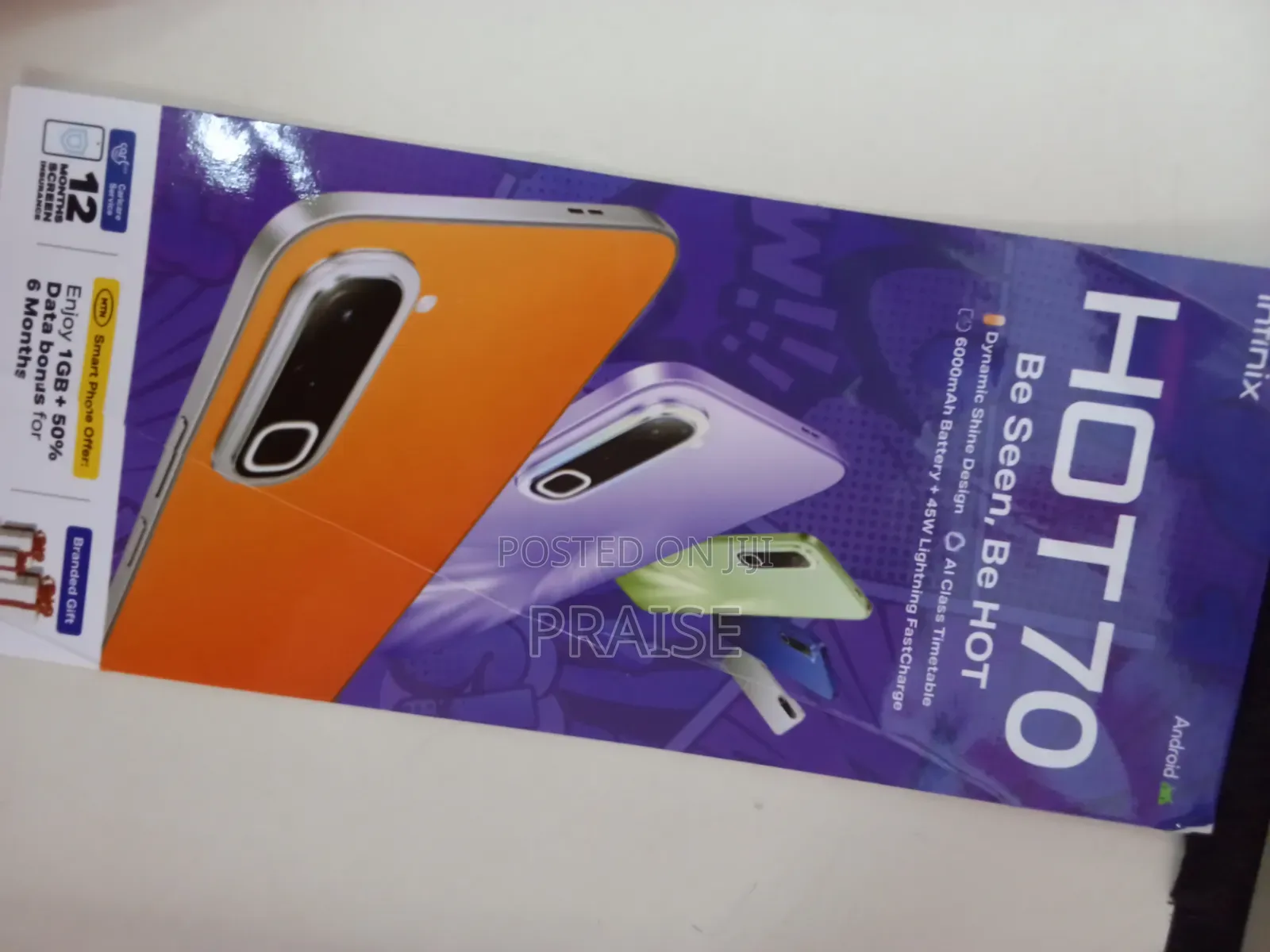 New Infinix Hot 70 128 GB Orange