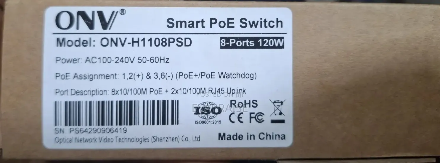 ONV Smart 8 Port PoE Switch