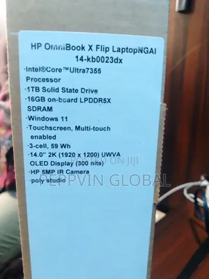 New Laptop HP OmniBook X Flip 14" 16GB Intel Core Ultra 7 SSD 1T