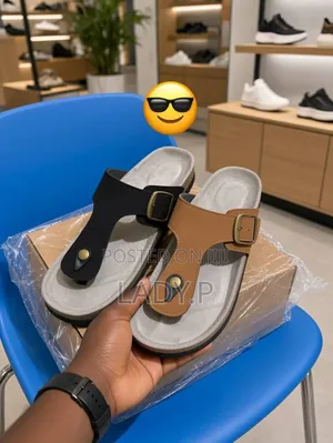Stylish Women's Buckle Flat Sandals – Black & Brown