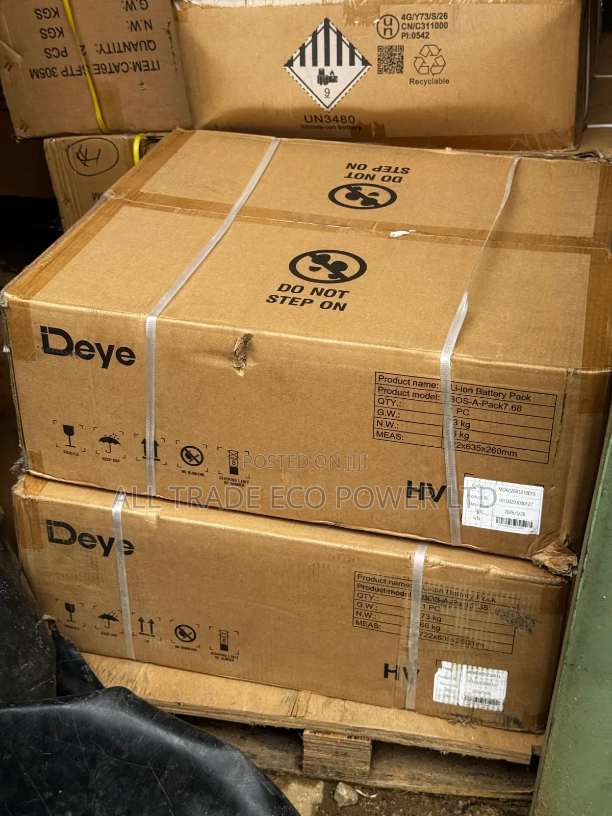 DEYE BOS_A 7.68 KWH H/v Stackable Battery