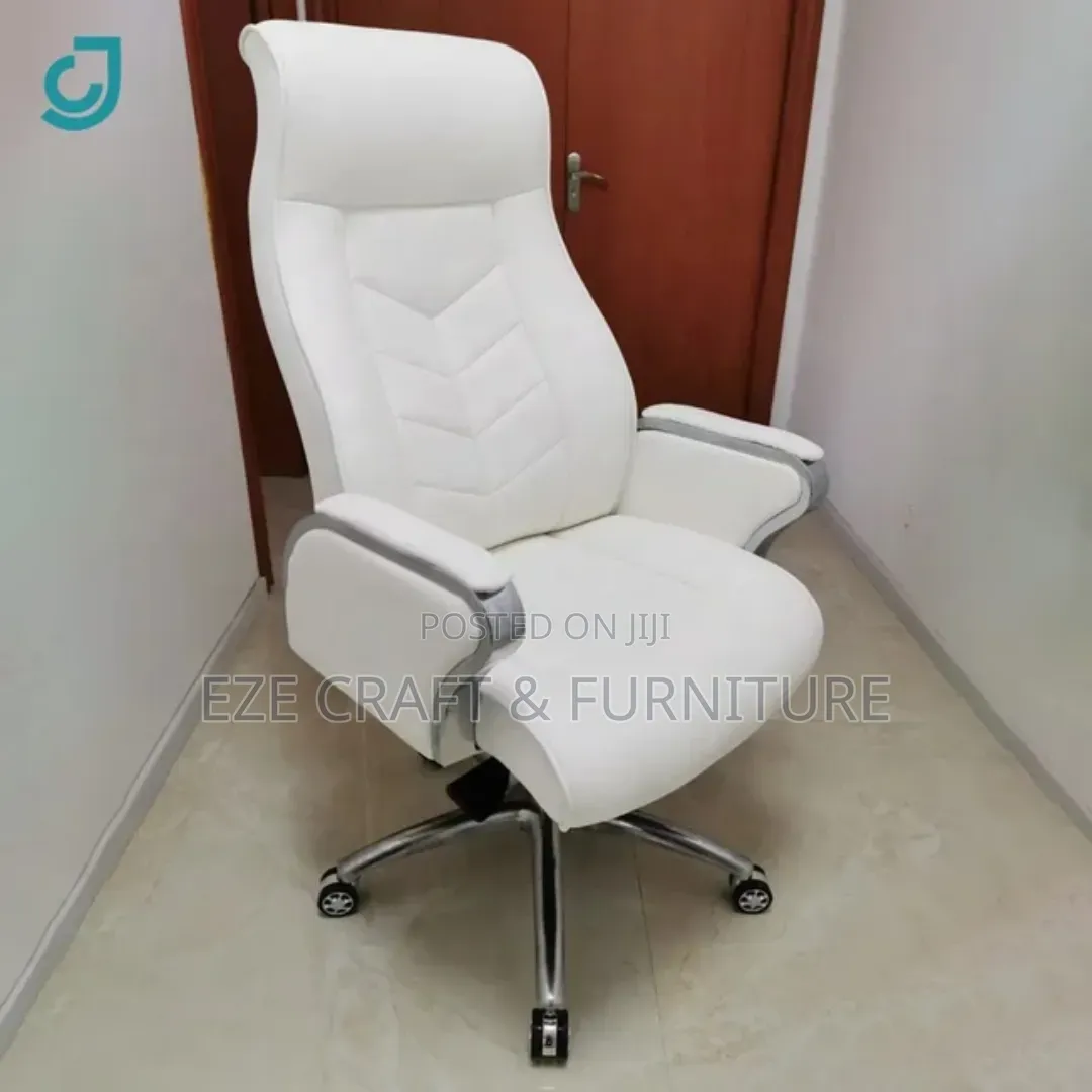 White CEO Executive Recline Office Chair