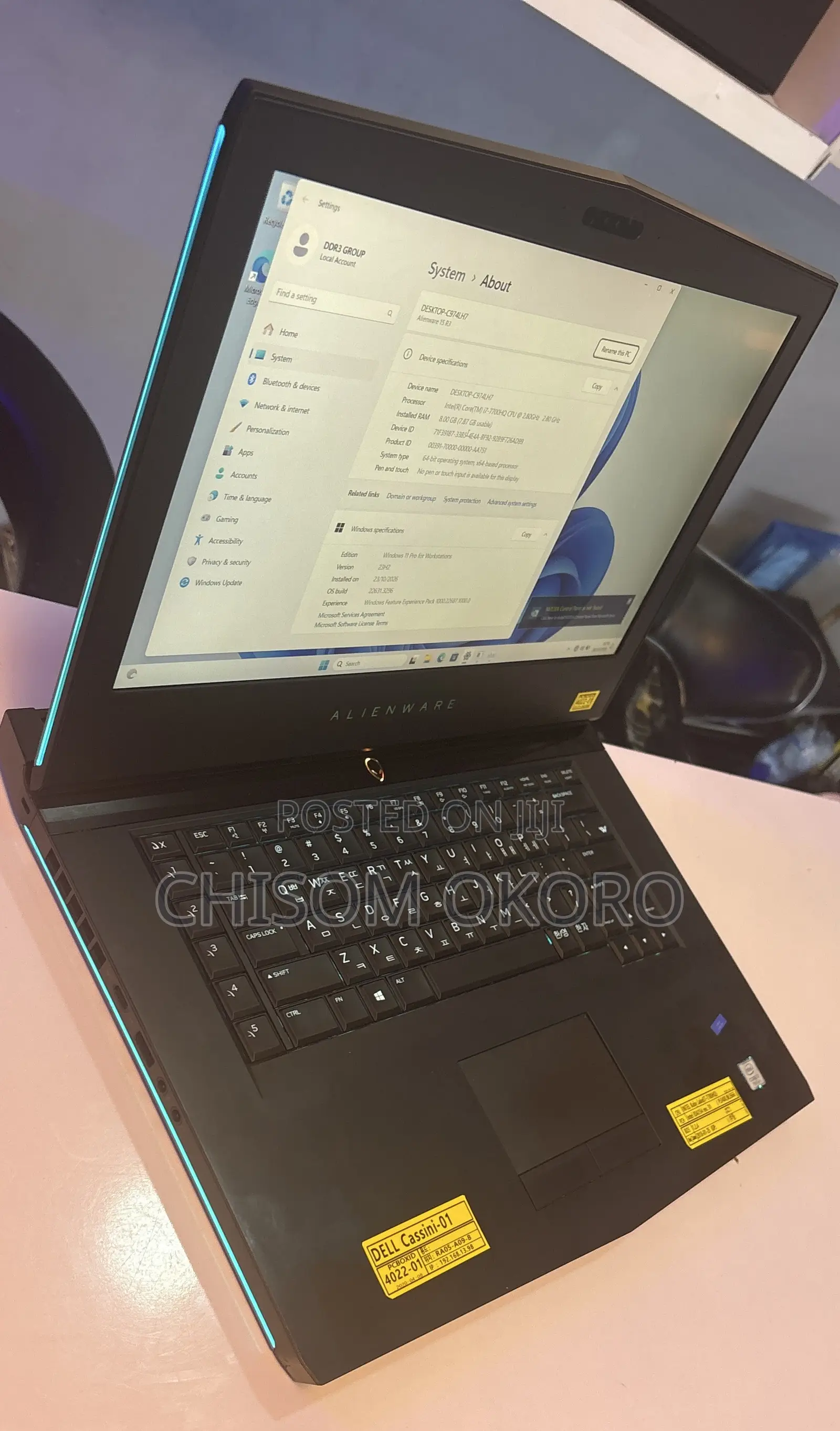 Laptop Alienware 15 R3 8GB Intel Core i7 HDD+SSD 128GB