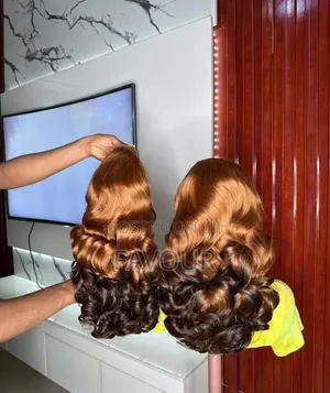 Super Double Drawn (SDD) Two-Tone Wavy Bounce Human Hair Wigs