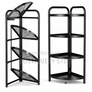 4 Steps Triangle Storage Rack. Corner Storage Rack