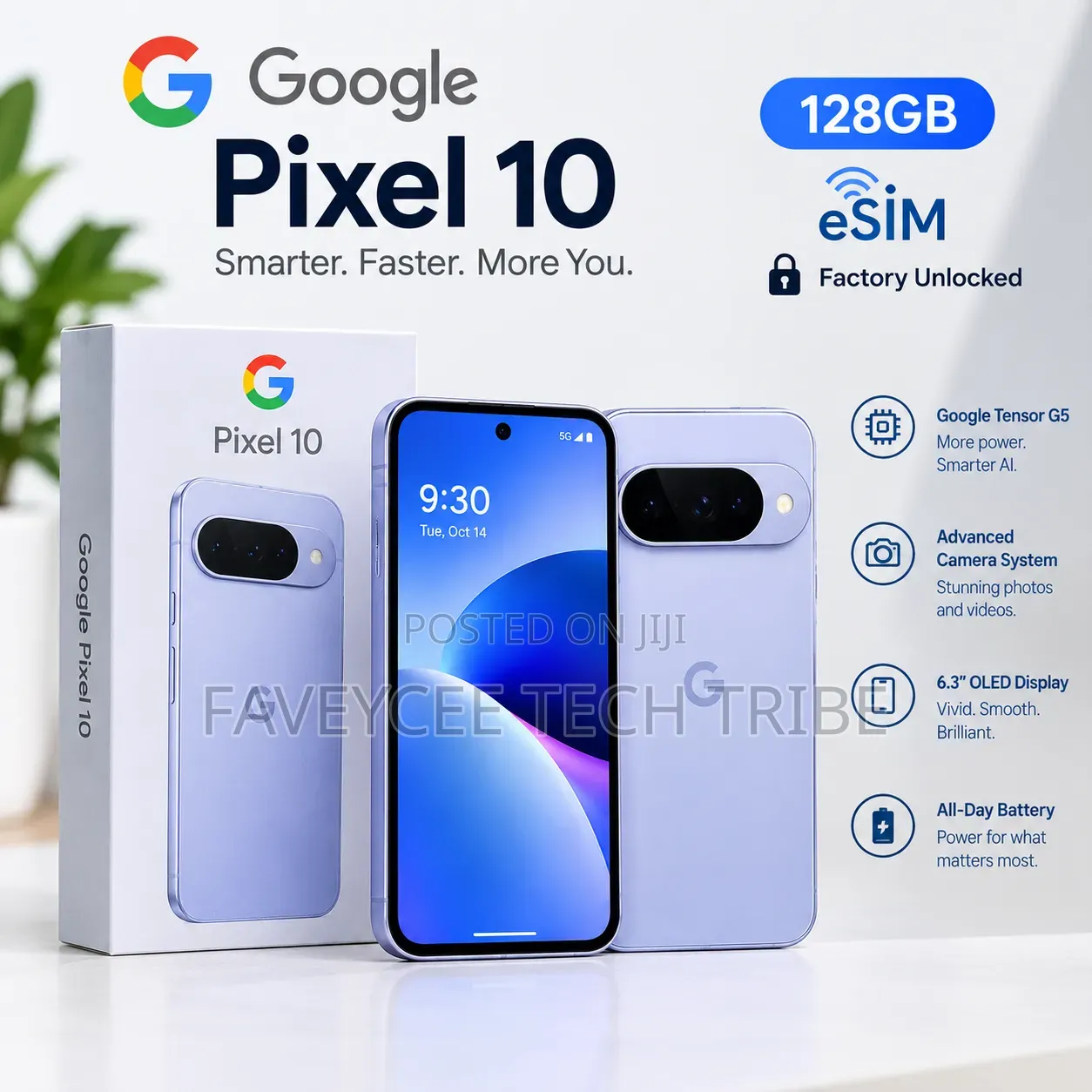 New Google Pixel 10 128 GB Blue