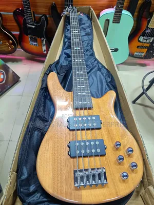 Wellsound 5-String Natural Electric Bass Guitar