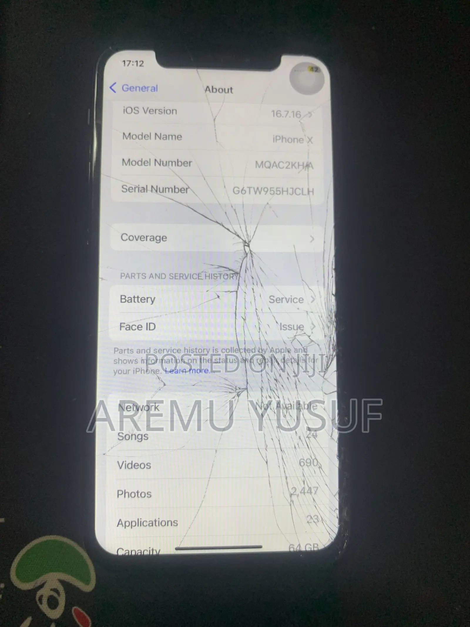 Apple iPhone X 64 GB Black