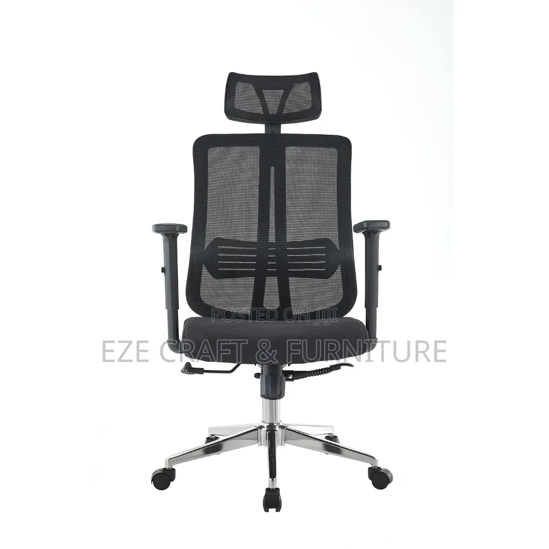 Full Black Lumbar Support Office Chair