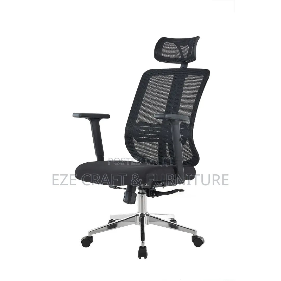 Full Black Lumbar Support Office Chair