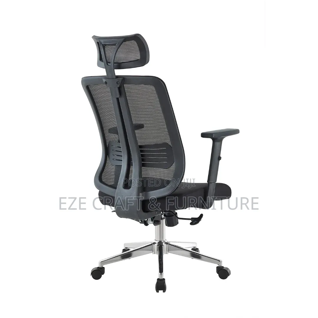Full Black Lumbar Support Office Chair