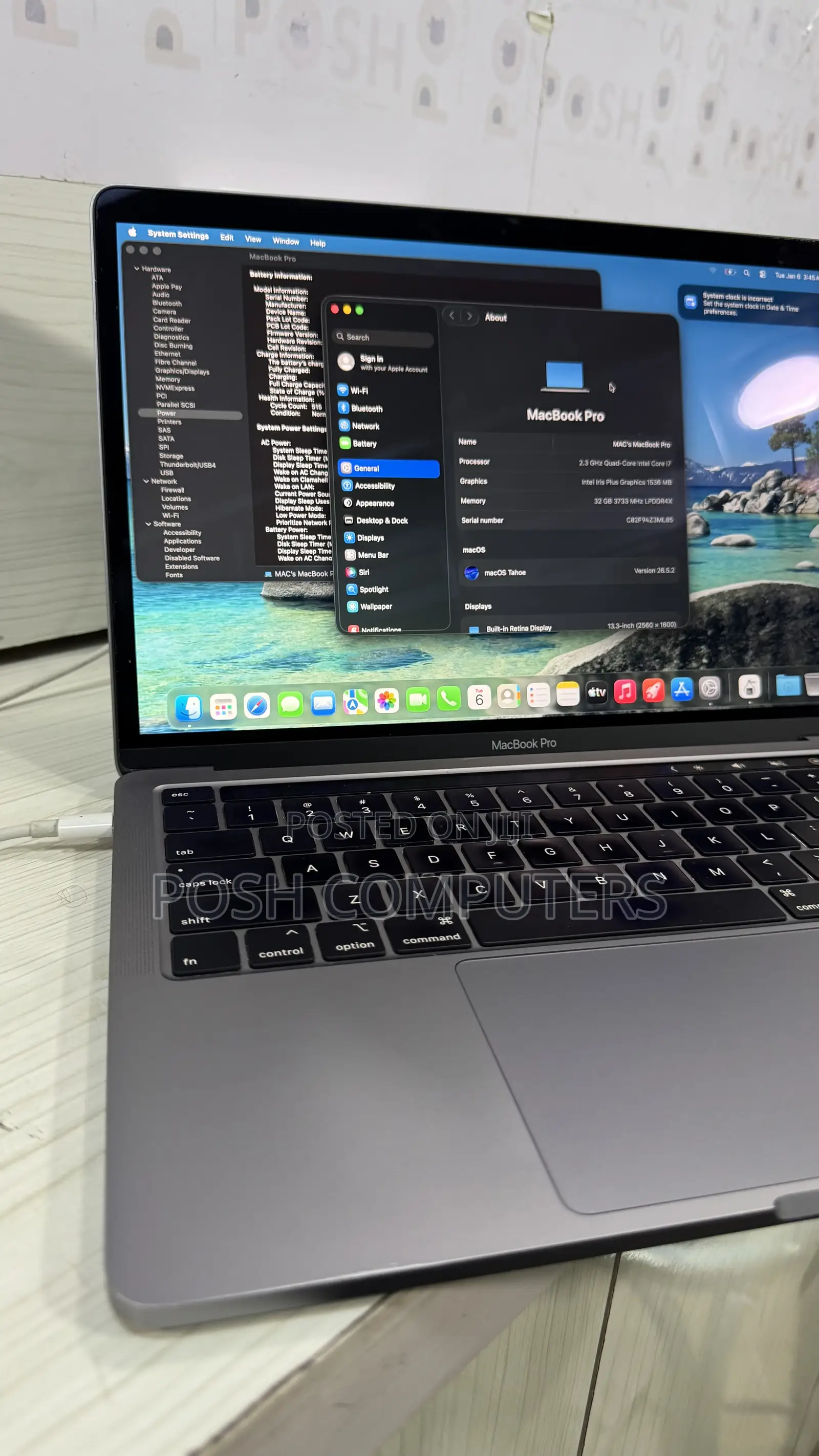 Laptop Apple MacBook Pro 2020 32GB Intel Core i7 SSD 1T