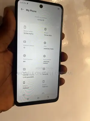 Tecno Pop 8 64 GB Black
